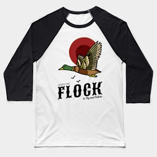 Vintage Flying Duck Tattoo Baseball T-Shirt